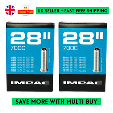 2x Impac Inner Tube 28" INCH 700c 28c-47c 622 Schrader Valve Hybrid Bike