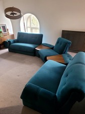 Mid Century Style TEAL VELVET