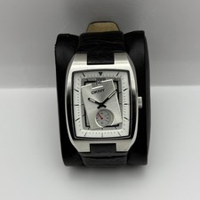 DKNY NY-1316 Quartz Watch Date Dial Black Leather Strap 34mm PARTS REPAIR