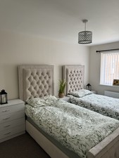 2 Single Beds with Headboards