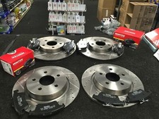 FOR VAUXHALL INSIGNIA 20CDTi SRi CROSS DRILLED GROOVED MINTEX BRAKE PAD F + R 