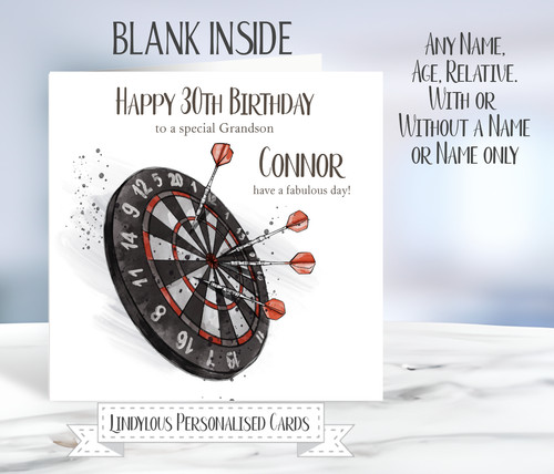 Darts birthday card - birthday,