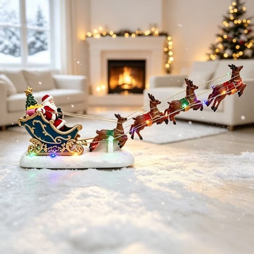 Christmas santa sleigh - santa,