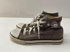 Lee Cooper Kids Charcoal Textile Lace Up High Top Sneaker Shoes UK 1 EUR 33 B215
