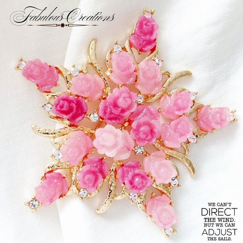 Large statement pink rose - statement,