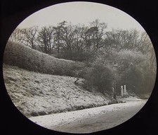 Glass Magic Lantern Slide A WINTERS DAY C1890 PHOTO 