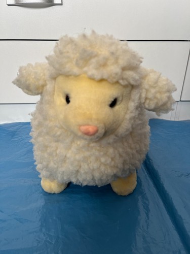 White cream wooly sheep - white,