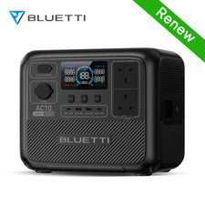 BLUETTI AC70 768Wh 1000W Portable Power Station Solar Generator for Camping RV