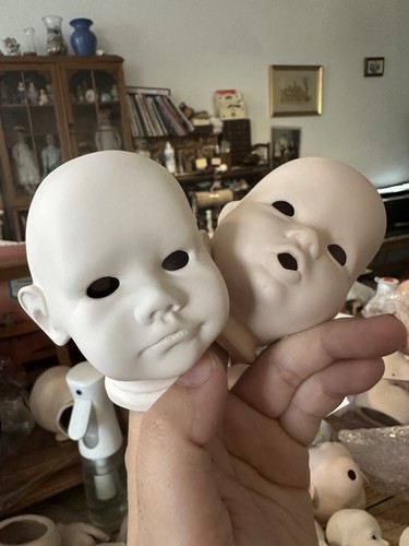 Bisque doll head - bisque,