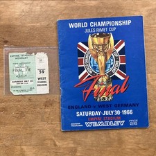World Cup Final 1966 VINTAGE  TICKET And PROGRAMME… Family Air Loom.