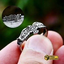Vintage Viking Crow Ring