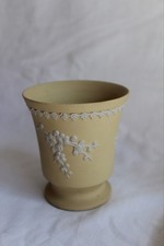 Yellow Wedgewood  Trumpet Vase