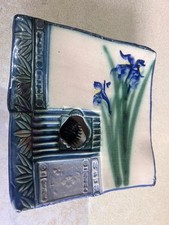 VINTAGE ORIENTAL 70S IKEBANA FLOWER JAPANESE ? FLOWER POTTERY STONEWARE SIGNED