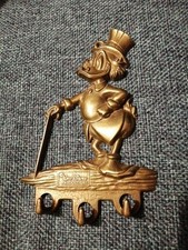Disneys Uncle Scrooge McDuck Vintage Brass Key Holder 