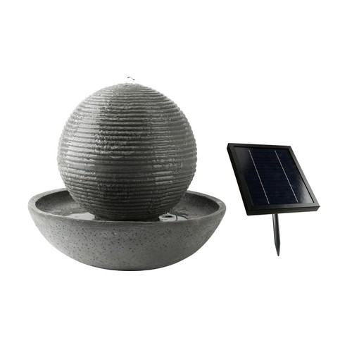 Gardenwize solar ribbed sphere - solar,
