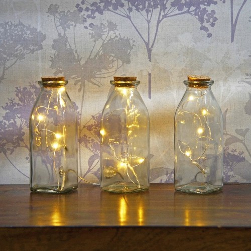Fairy lights jar set glass - fairy,