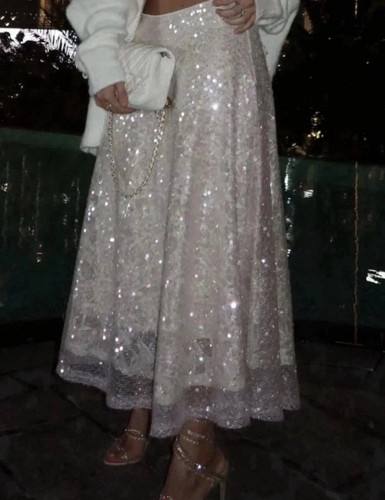 Bnwt zara iridescent sequin - zara,