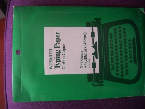 Vintage carbon copy typing - carbon,