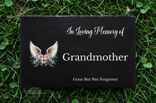 Slate memorial grave marker - memorial,