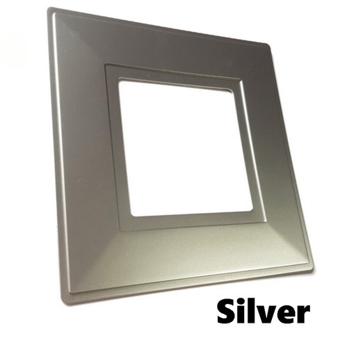 Silver single gang light - silver,