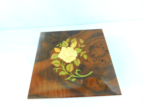 Vintage inlaid wooden box - inlaid,