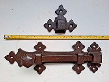 VERY RARE IRON ANTIQUE  A.KENRICK  & SONS, VICTORIAN GOTHIC SLIDING DOOR BOLT