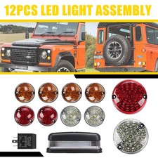 10PCS Smoked For Land Rover Defender 90 110 130 LED Turn Signal Stop Tail Lights