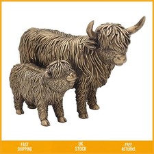 Elegant Bronzed Highland Cow