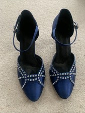 Ballroom Dance Shoes. Blue With Sparkles