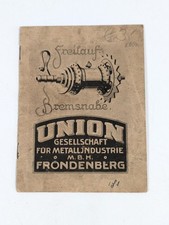 M. B. H. Frondenberg Antique Union GERMAN Brochure for bicycle parts 