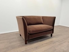 Habitat Hawley Velvet Cuddle Chair – Brown