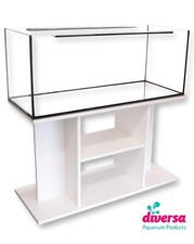 DIVERSA AQUARIUM WITH STAND CABINET Fish Tank Guardian Glass Standard - White
