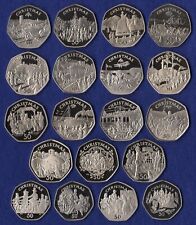 Isle of Man Christmas 50p Coins, Diamond Finish, Choice of Years