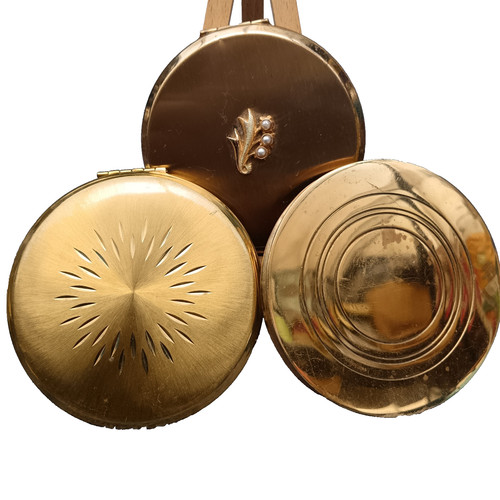 Vintage powder compacts job - compacts,