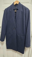 Maison Cinqcent Women's Size 10 Navy Coat Wool Blend. New Without Tags.