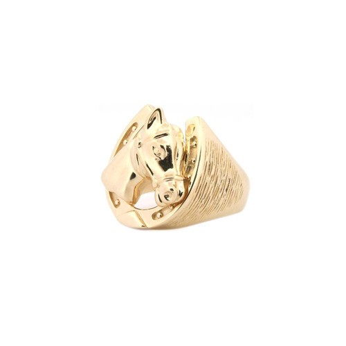 9ct yellow gold horse shoe - gold,