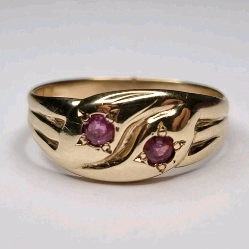 Vintage 9ct yellow gold pink - yellow,