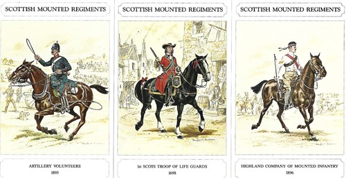 Postcards scottish mounted - postcards,