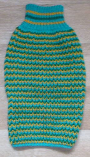 Hand knitted dog jumper for - hand,