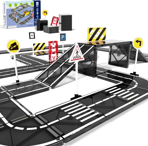 Magnetic tiles road - tiles, set