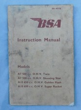 BSA A7 A10 MOTORCYCLE BOOK