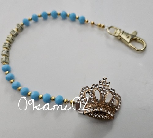 Personalised bling dummy clip - personalised,