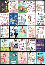 BIRTHDAY CARD AGE 1 TO 18 ~ MALE OR FEMALE ~ BOY OR GIRL 