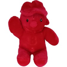 Vintage red jelly baby plush - red,