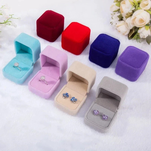 Velvet ring box jewellery - velvet,
