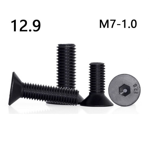 Black 9 steel hex - m7-1.0,