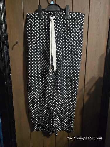 100 cotton black - black, polka
