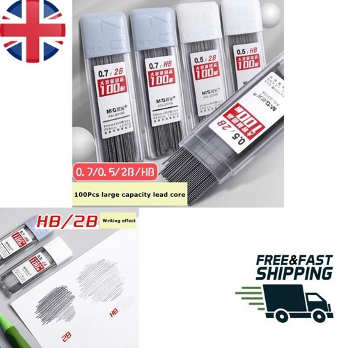 100pcs box 7mm hb 2b - 100pcs, 0.5/0.7mm
