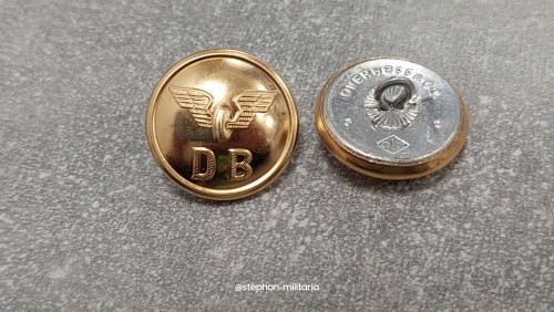 Railway button gold db - button, 24