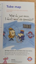 2002 Aug 'Inspector Clouseau' London Underground Tube Map Mint Condition